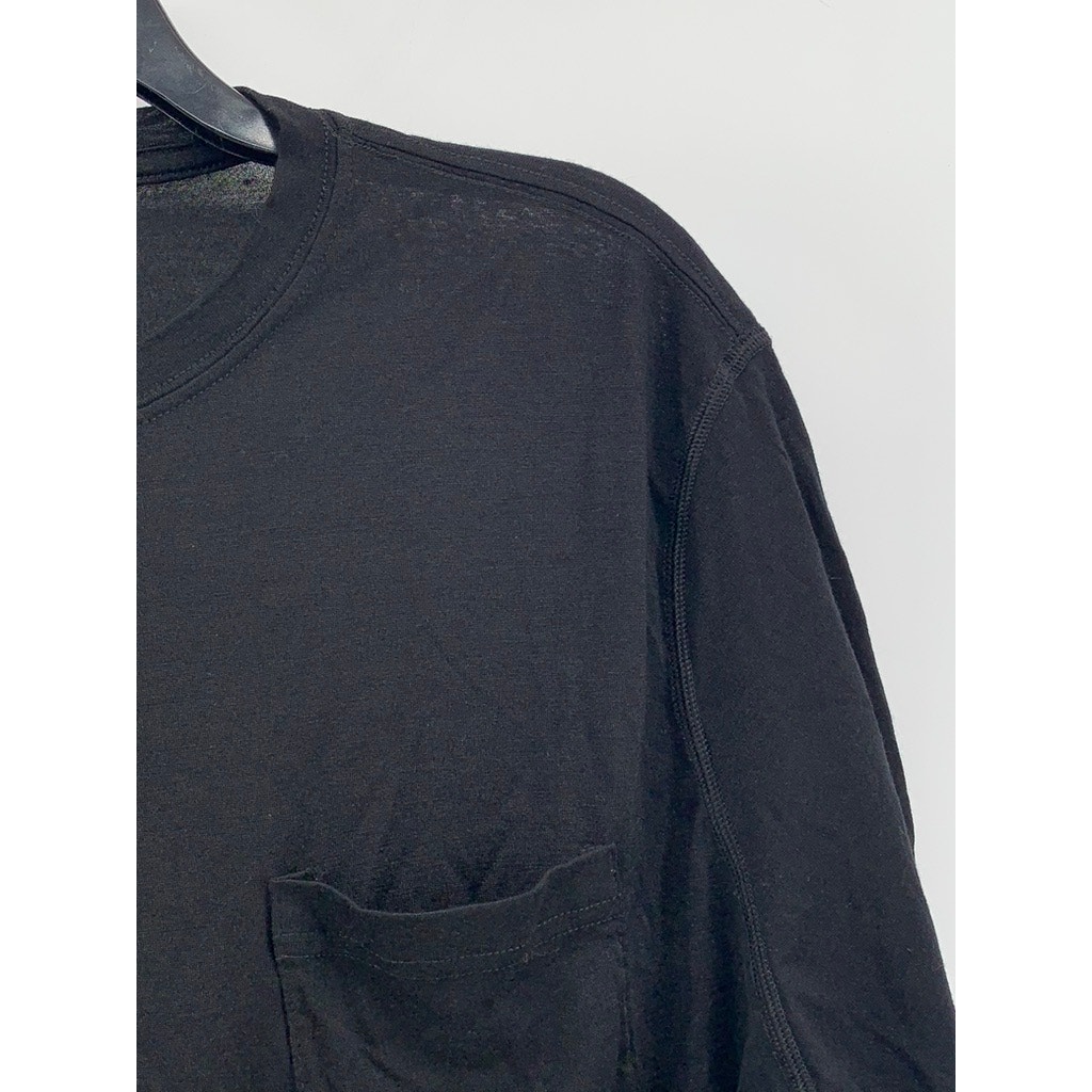 Evo Men's Black Merino Wool Short-Sleeve T-Shirt Sz L — image 5 of 8
